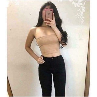 Áo quây ngực trơn croptop