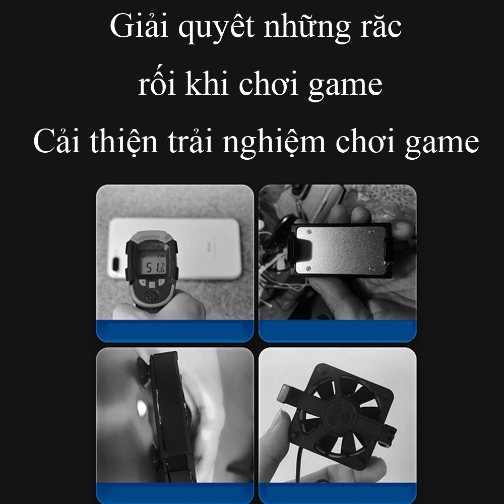 Quạt tản nhiệt điện thoại Giá Rẻ Memo Quạt Tản Nhiệt Gaming DL05 Siêu Lạnh Hiển Thị Nhiệt Độ LED RGB Kẹp Thu Vào 2 Chiều