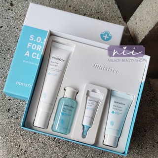 Bộ sản phẩm chăm sóc da nhạy cảm, da mụn Innisfree Bija Cica SOS Kit