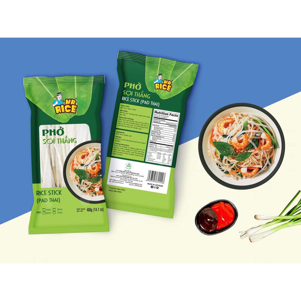Phở sợi thẳng-Hủ tiếu xào Pad Thái .