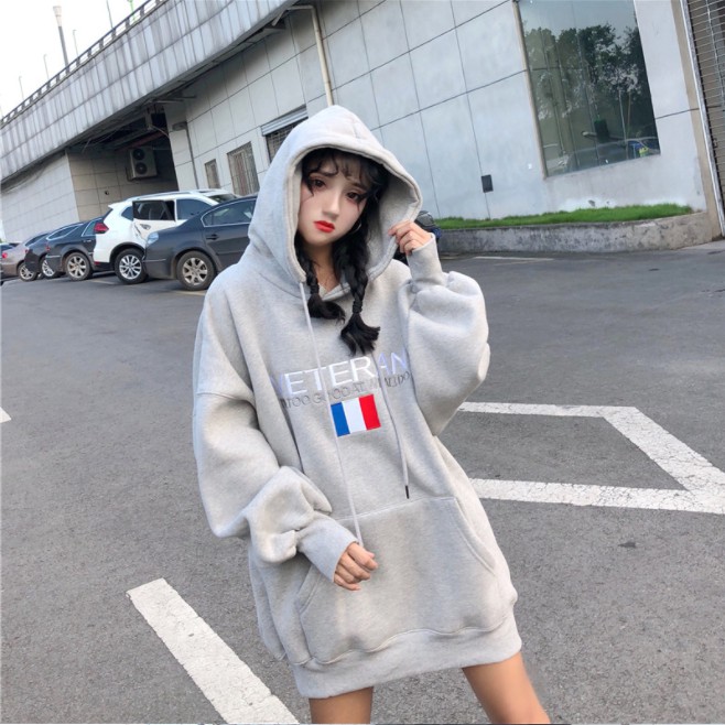 Winter Korean fashion hooded sweater simple wild casual ulzzang