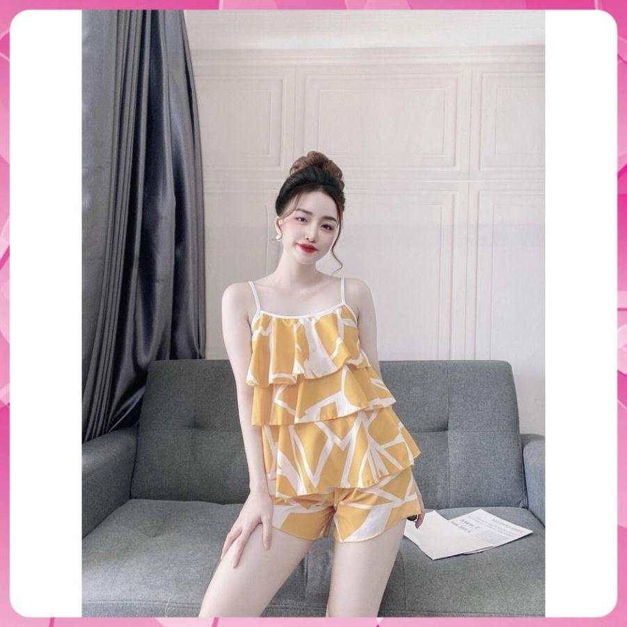 S11 Đồ bộ mặc nhà áo hai dây không cần mặc bra, size dưới 57kg (S11) CAO CẤP