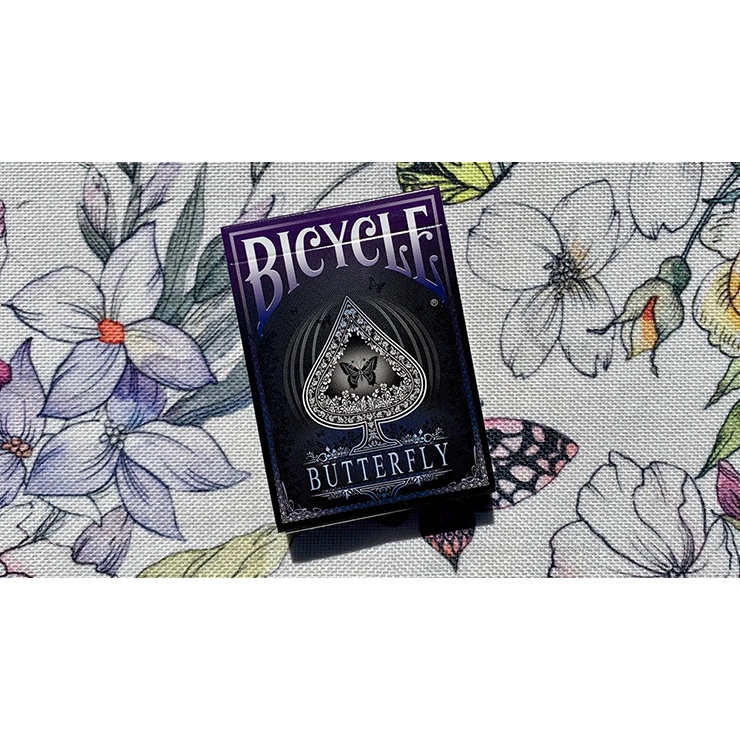 Bài tây, bài ảo thuật Bicycle Butterfly (Violet) Playing Cards - Hàng chính hãng [Hàng Mỹ]