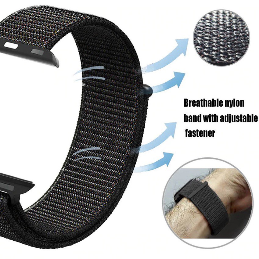 Dây đeo thay thế phù hợp cho Apple Watch Sport Loop chất liệu vải nylon phong cách trẻ trung