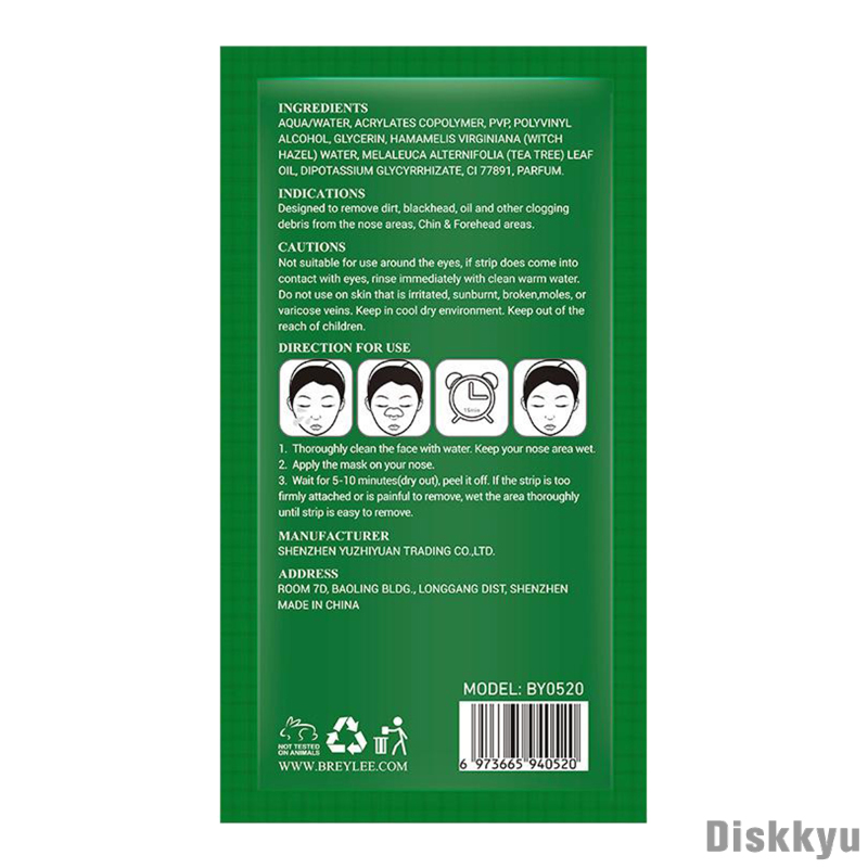 Deep Cleansing Pore Strips, 10 Nasal Strips to Remove Blackheads, with Immediate Clogging of The Pores, Oil-free, Non-comedogenic