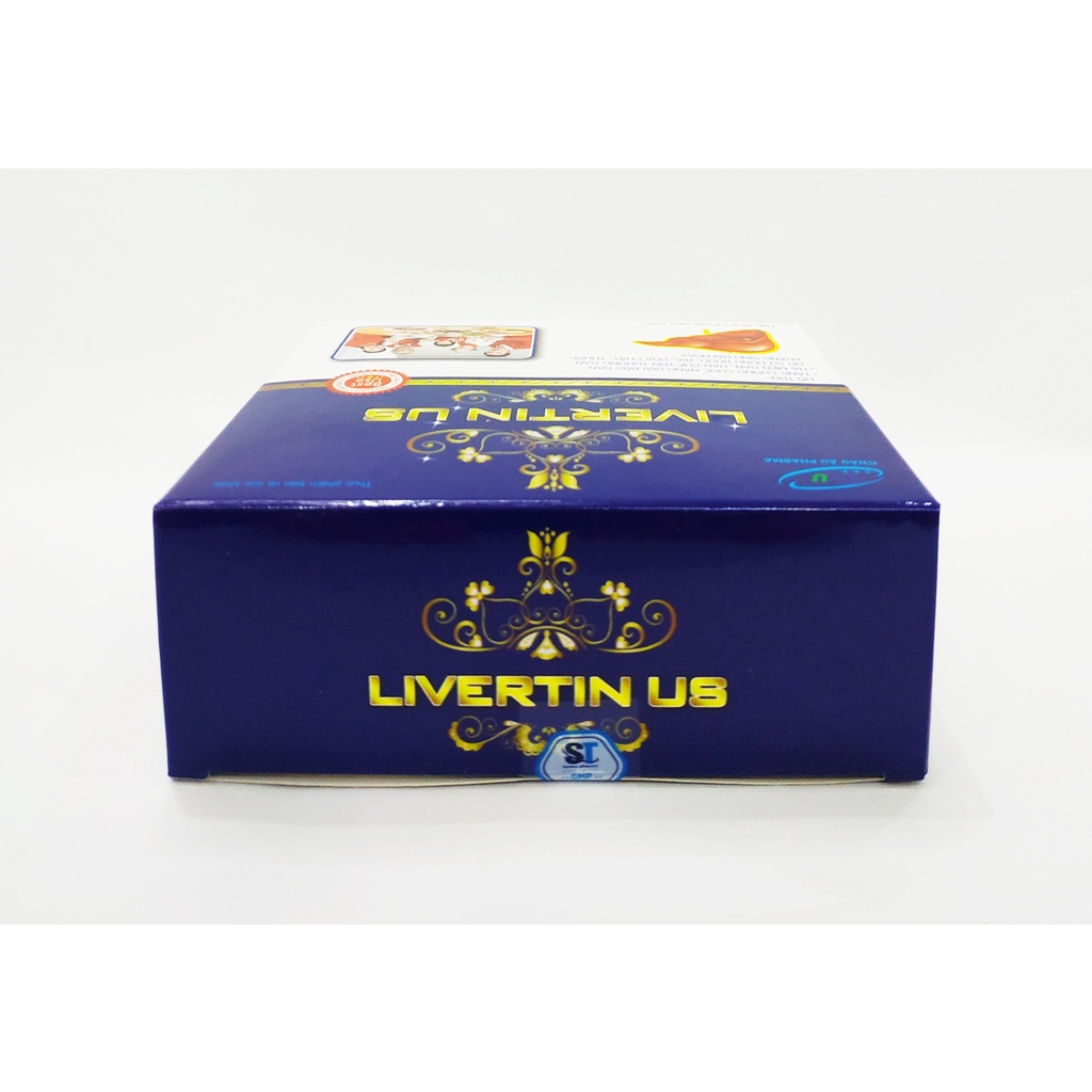 Viên Uống Bổ Gan LIVERTIN US - Arginin - Cà Gai Leo - Giải Độc Gan - Thanh Nhiệt - Mát Gan - Hộp 60 Viên
