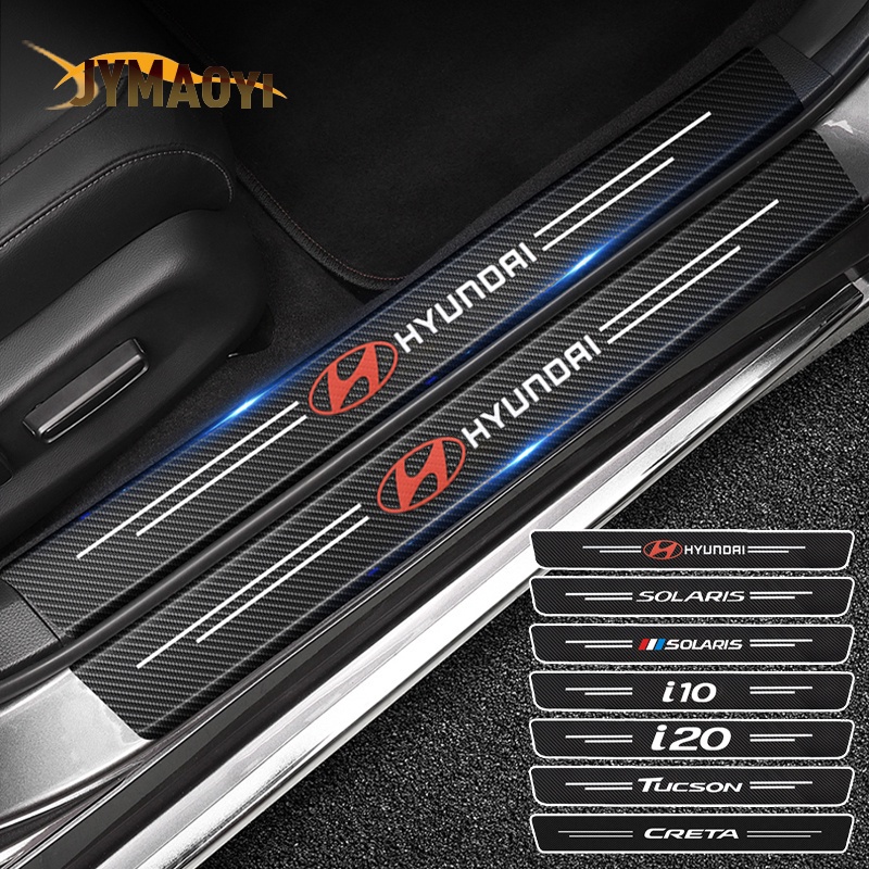 Bộ 4 Miếng Dán Chống Trầy Cho Cửa Xe Hơi Hyundai i10 i20 Creta Tucson Solaris Matrix Getz Accent Starex