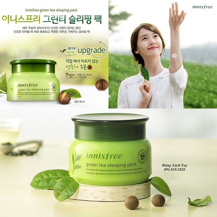 Mặt nạ ngủ trà xanh Innisfree green tea sleeping pack