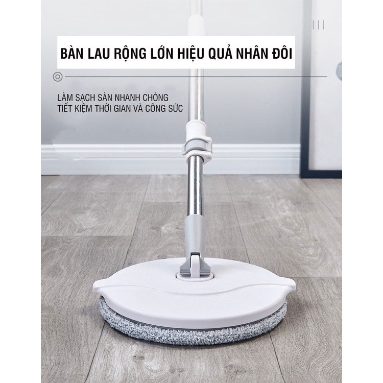 Chổi Lau Nhà Tách Nước Kitimop-K8 Thông Minh Vắt Xoay 360 Độ Cán Cầm Inox Chắc Chắn Thế Hệ Mới Kèm Ảnh Thật