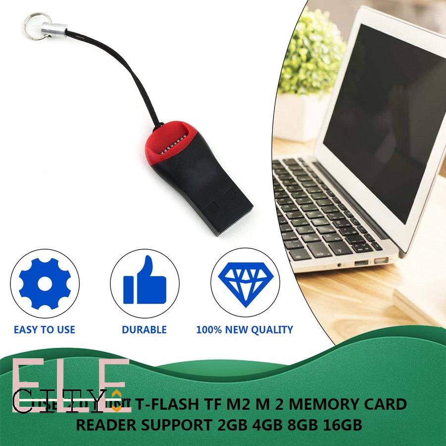 HL Đầu Đọc Thẻ Nhớ Mini Usb 2.0 T-Flash Tf M2 M 2 2gb 4gb 8gb 16gb