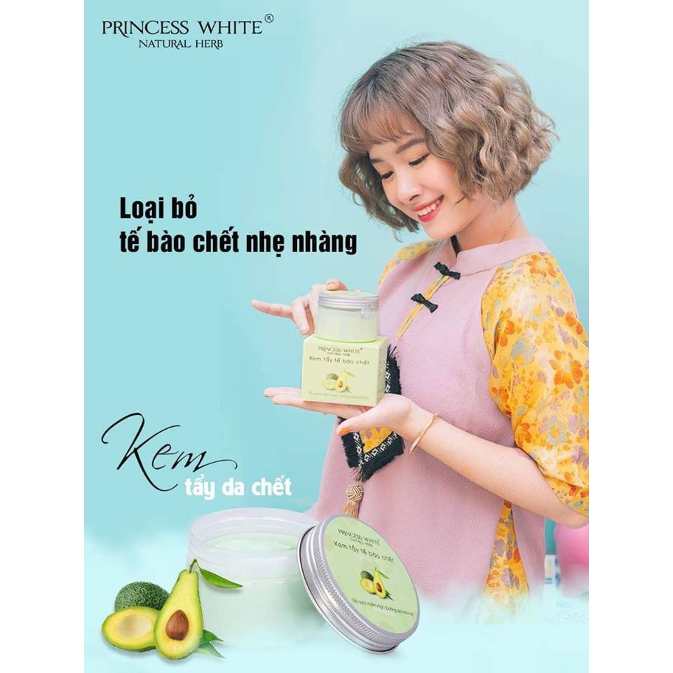 [Chính Hãng + Tặng Quà] Kem Tẩy Tế Bào Chết Tinh Chất Bơ Princess White - Kem Tẩy Tế Bào Chết Bơ Princess White