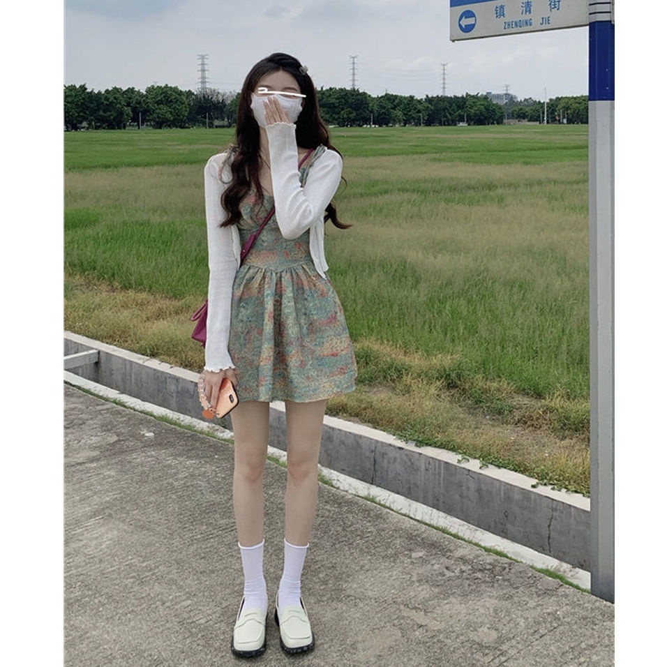 Đầm Hai Dây Kiểu Cổ Điển Thời Trang Mùa Hè Hàng Mới 2022