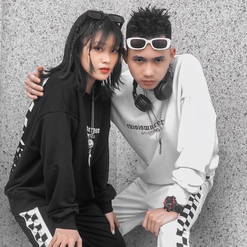 [Mã 12FASHIONSALE1 giảm 10K đơn từ 50K] Áo sweater unisex nam nữ form rộng Qt.house nỉ dài tay SWBC02 | BigBuy360 - bigbuy360.vn