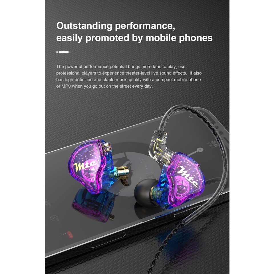 Tai nghe nhét trong TRN MTE HIFI 1DD HIFI EDX PRO ZES EDS TA1 M10 MT1 PRO cao cấp