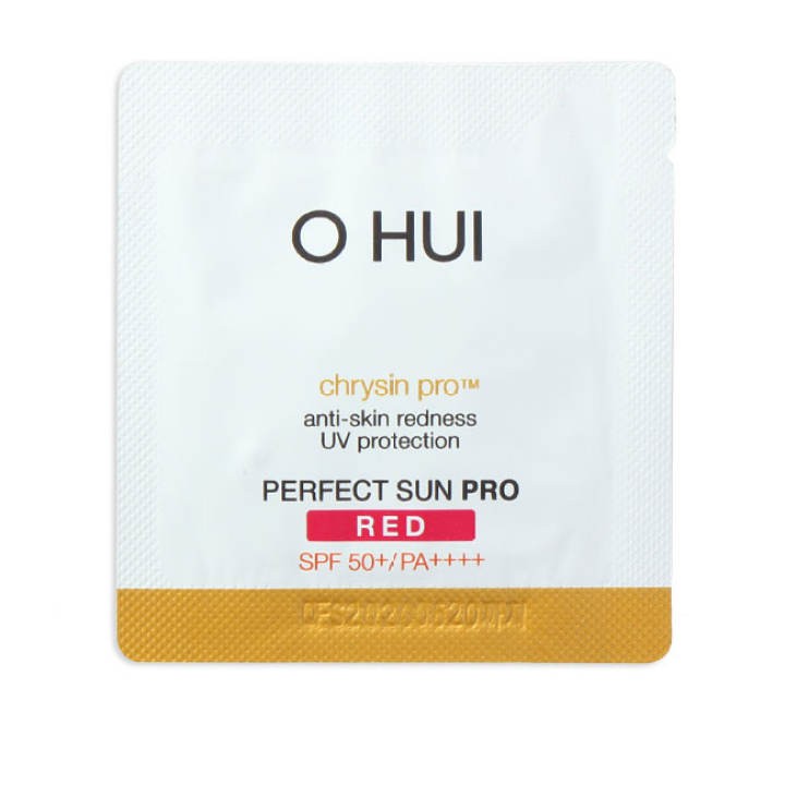 Gói Kem Chống Nắng Ohui Day Shield Perfect Sun Red SPF50+ / PA+++ 1ml - Cho Da Nhạy Cảm, Mẩn Đỏ