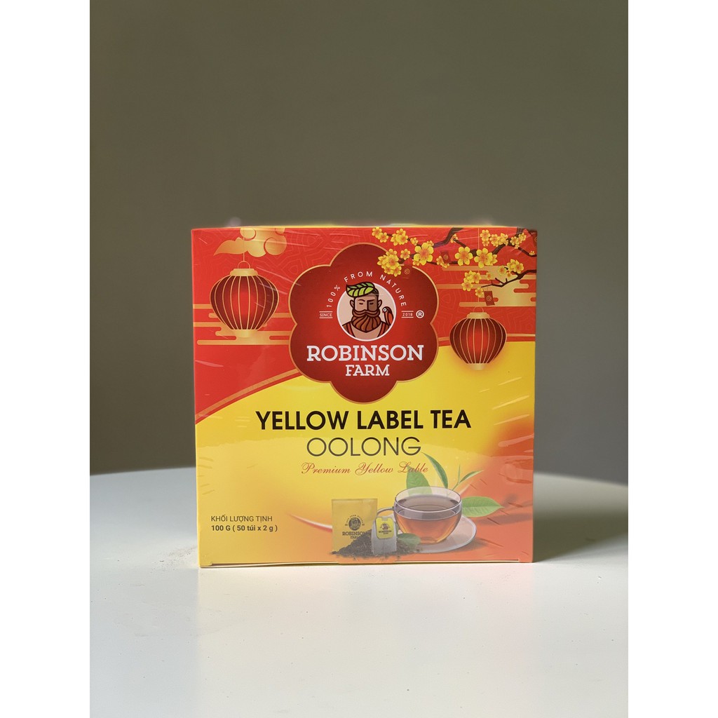 Trà Đen Túi Lọc Robinson Farm 100gr ( 50 túi x 2g )  - Đậm vị trà 100% lá chè tươi nguyên chất