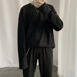 Áo Thun Tay Dài Longtee Trơn Basic Unisex Nam Nữ Form Rộng - La mode