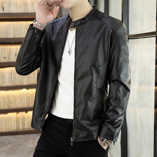Áo khoác bomber chất liệu da thời trang nam tính