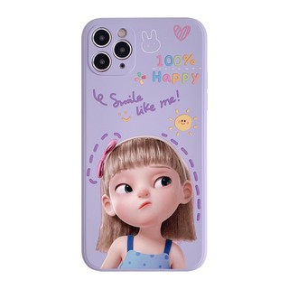 Ốp lưng Iphone silicon cô gái Happy N4