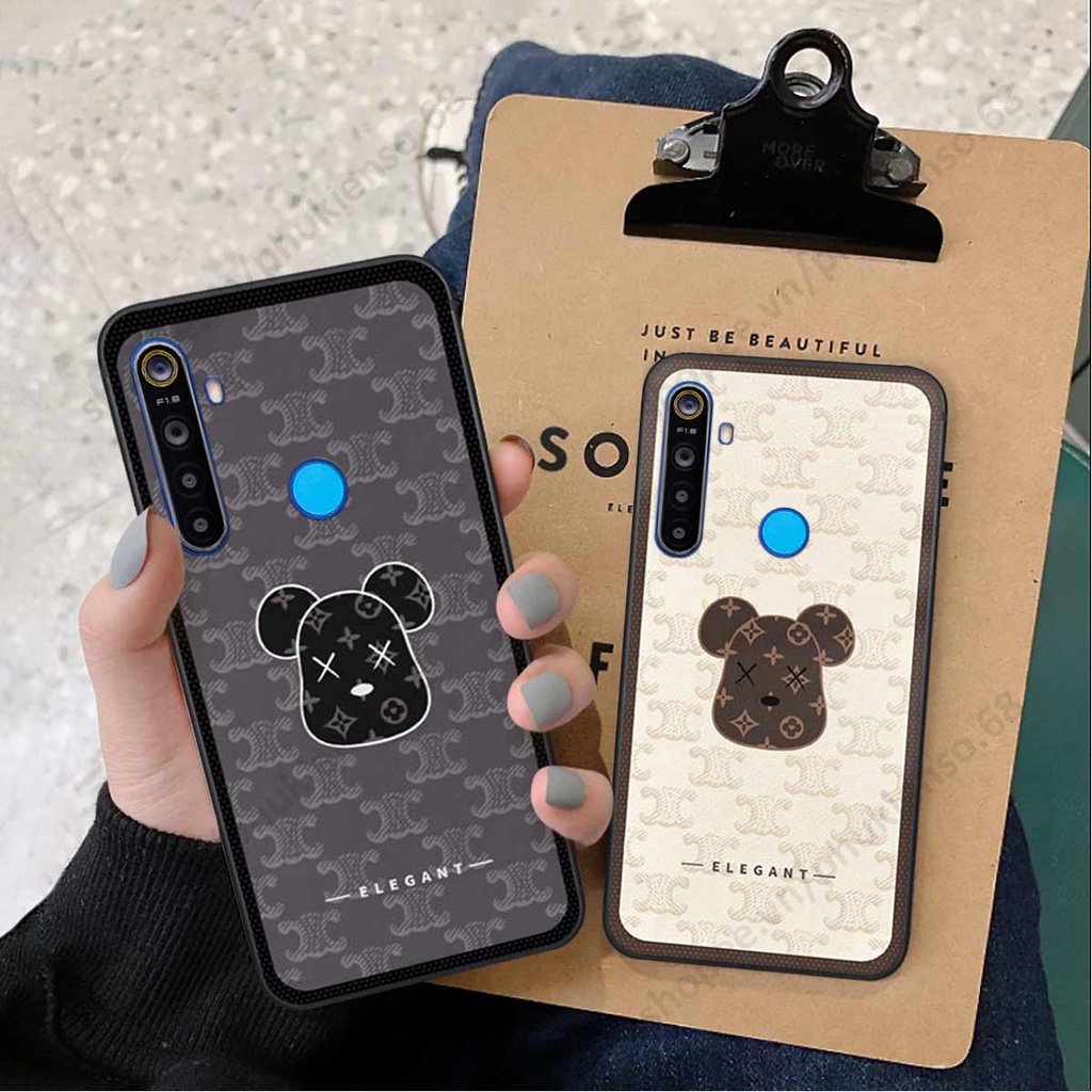 Ốp lưng điện thoại Realme 5 / 5 Pro / C3 elegant, gấu be@rbrick cao cấp, vỏ ốp rẻ đẹp