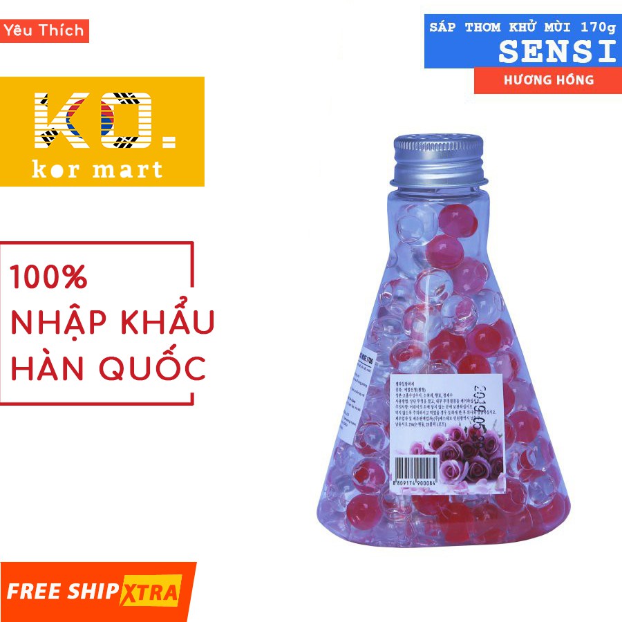 Sáp thơm ♥️FREESHIP♥️ khử mùi cao cấp SENSI 170g hương Hồng khử mùi hiệu quả, phù hợp đặt trong phòng, ô tô