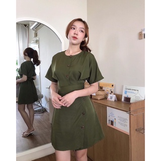 Đầm đắp chéo nút dừa