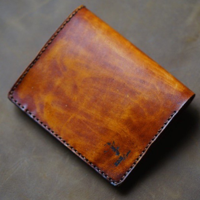 Ví nam da bò RAM Leather Italia Vegtan Màu Nâu Sáng