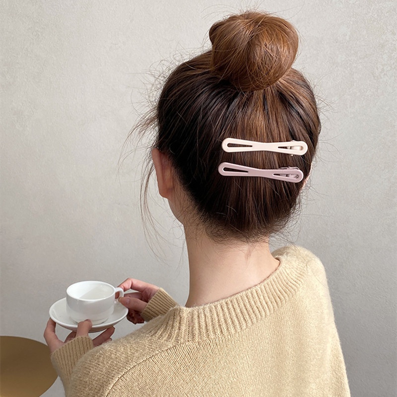 Set 4 Kẹp Tóc Nữ Màu Cà Phê/ Kẹp Tóc Đuôi Ngựa/ Kẹp Tóc Xinh Xắn