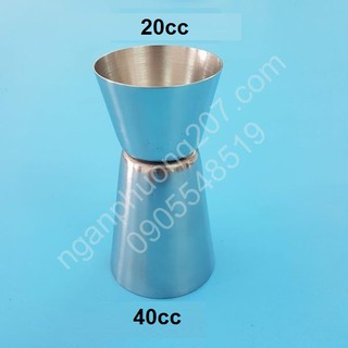 Ly đong inox 2 đầu 20cc-40cc