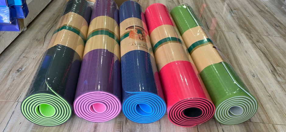 THẢM TẬP YOGA TPE 2 LỚP DÀY 6MM CAO CẤP KO MÙI 🍀TẶNG TÚI ĐỰNG THẢM CAO CẤP🍀