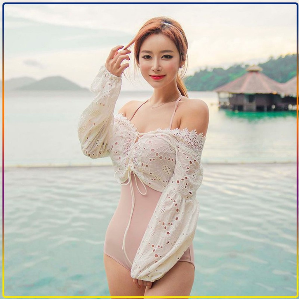 Bộ bơi Bikini liền mảnh quyến rũ tôn dáng có thắt nơ lưng,