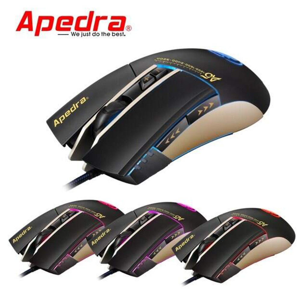 Chuột Gaming Apedra A5 - Led RGB - Bảo hành 12 tháng chính hãng