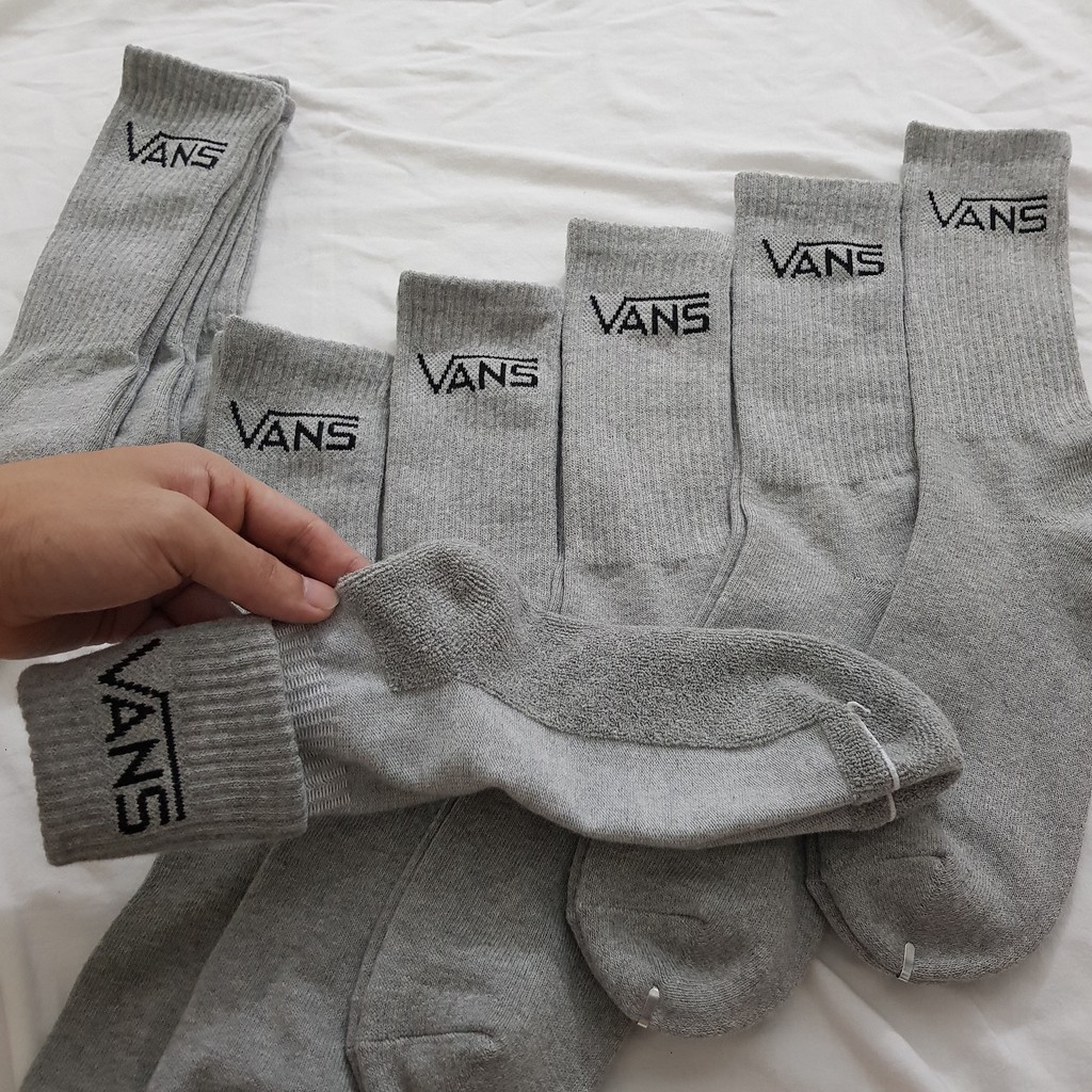 Tất thể thao cao cổ Vans Xám - Free ship + Quà tặng Loved socks by TatsTats.vn