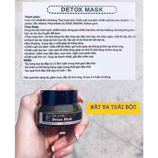 Mặt nạ thải độc Detox mask, mặt nạ thải độc da