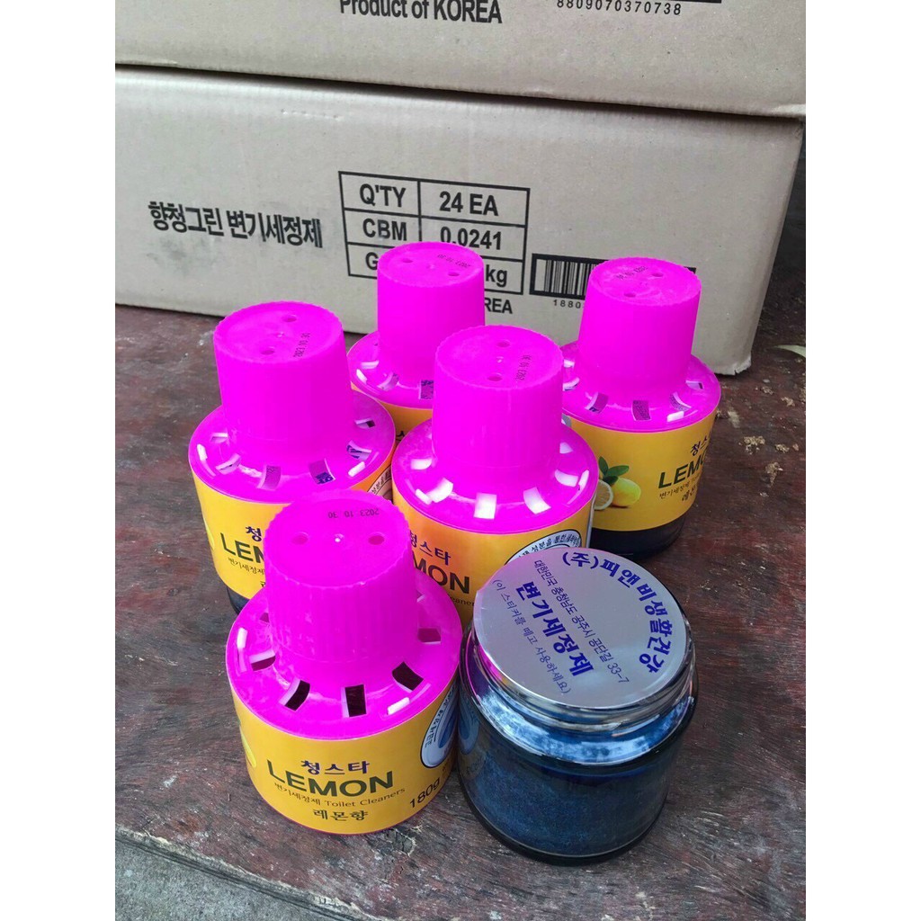 [HÀNG CÓ NẮP BẠC] Cốc thả bồn cầu  khử mùi cao cấp HÀN QUỐC-180g