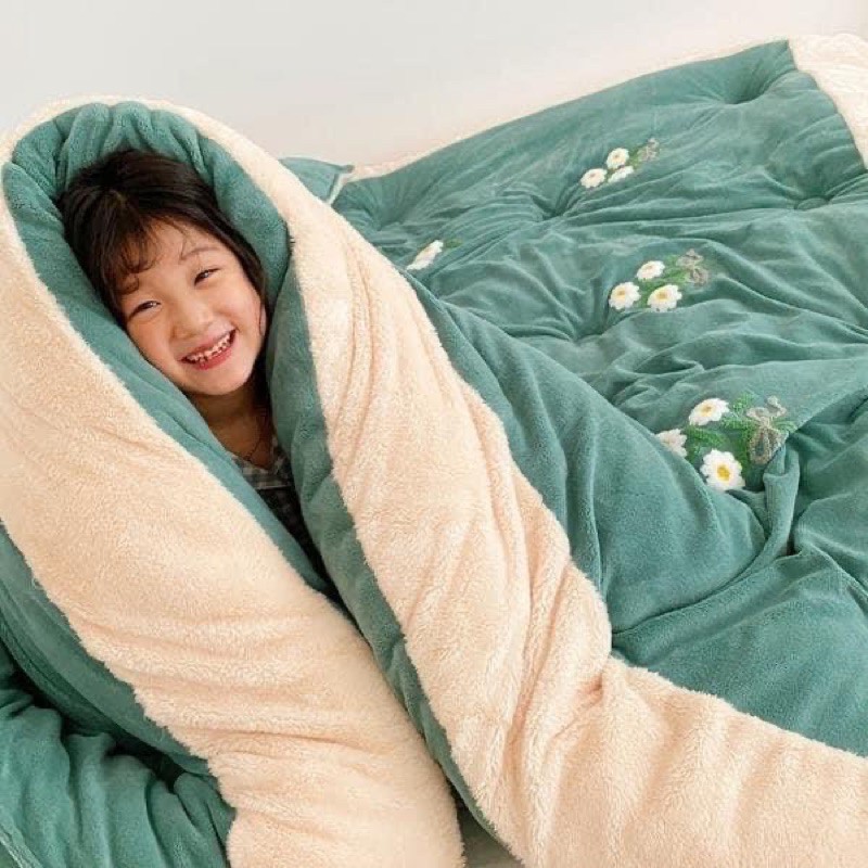 [Siêu Ấm] Chăn Lông Thỏ Đại Hàn 4.5 Kg Siêu Dày Siêu Ấm