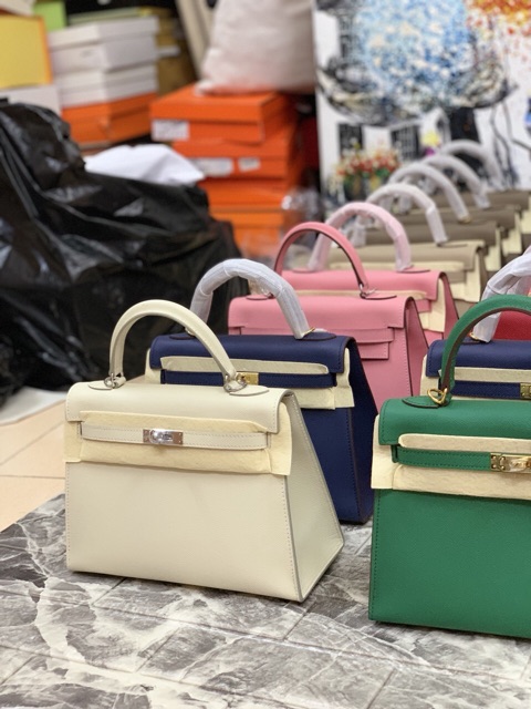 Túi Hm kelly size 25 màu hồng