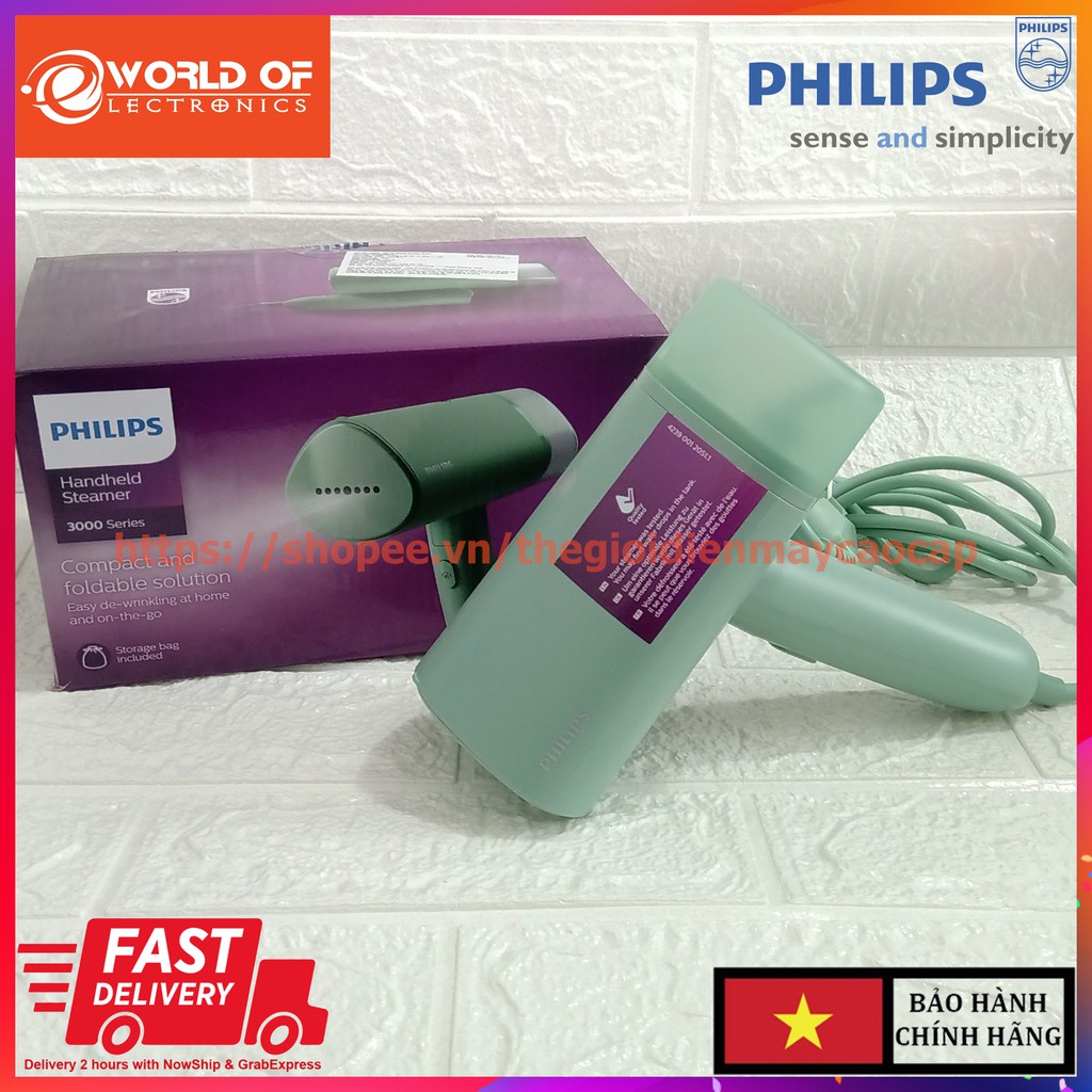 Bàn ủi hơi nước cầm tay Handheld Steamer Philips STH3010 thay thế GC350