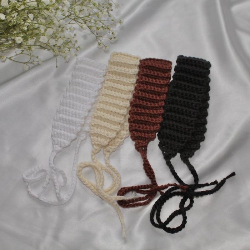 Băng đô cài tóc len handmade - Crochet headband Madebybeem