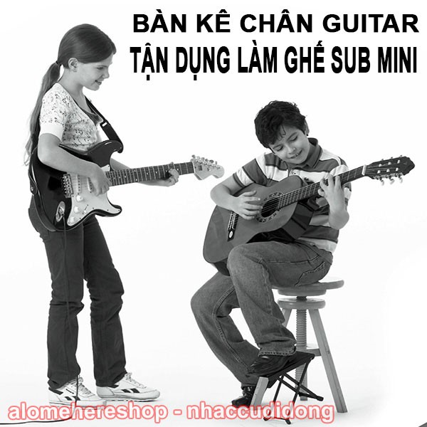 Bàn kê chân đánh guitar dễ dàng gấp gọn có thể tận dụng làm ghế sub linh hoạt