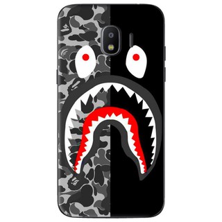 Ốp Lưng Samsung J4 2018 - J2 Pro 2018 Bape  Xám Đen Chia Đôi