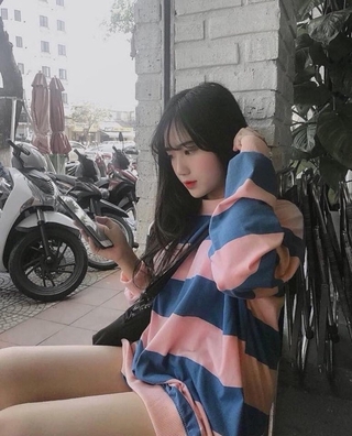 Áo Pink -blue “oversized tee - sweater “ #unisex