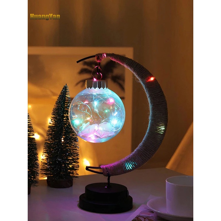 HYAN Rattan LED Night Lamp Moon-Star Sign LED Night Lamp Decorative for Home