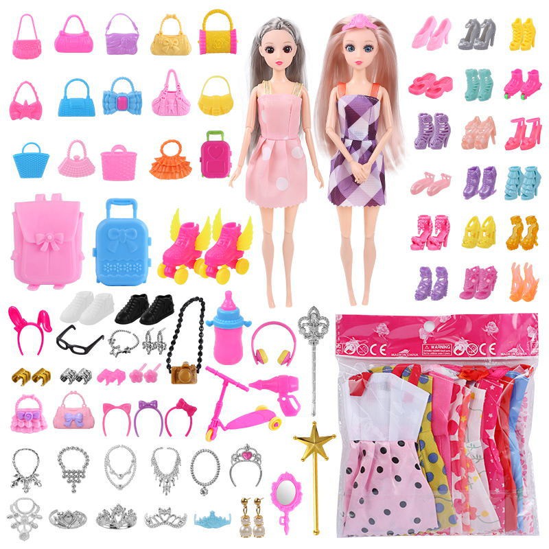 Giày Cao Gót Búp Bê Barbie Xinh Xắn Đáng Yêu Cho Bé Gái