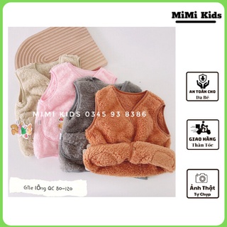 A051 - Áo khoác gile lông cừu trẻ em, áo gile cho bé hàng quảng châu loại đẹp size 9-20kg