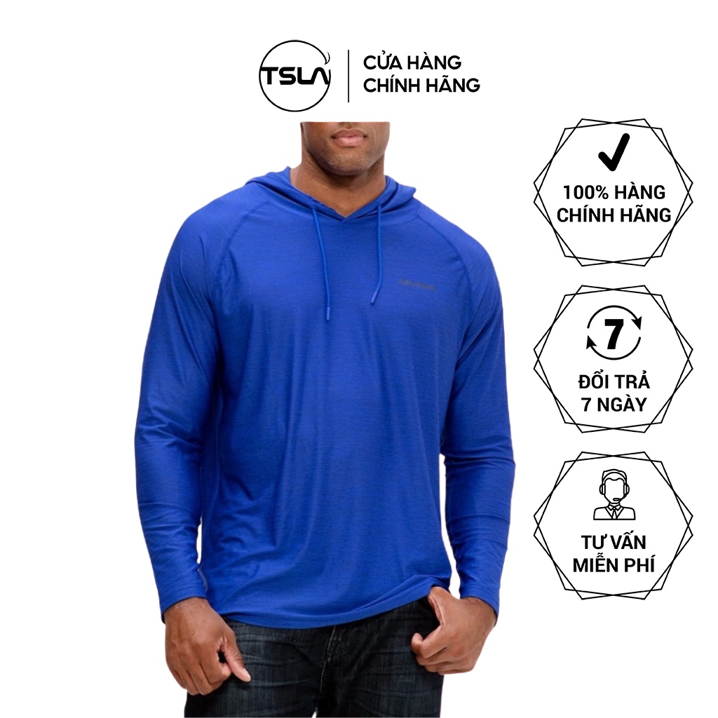 Áo hoodie thể thao nam TSLA form rộng chất thun kháng khuẩn chống uv co giãn dành cho tập gym workout đá bóng rổ