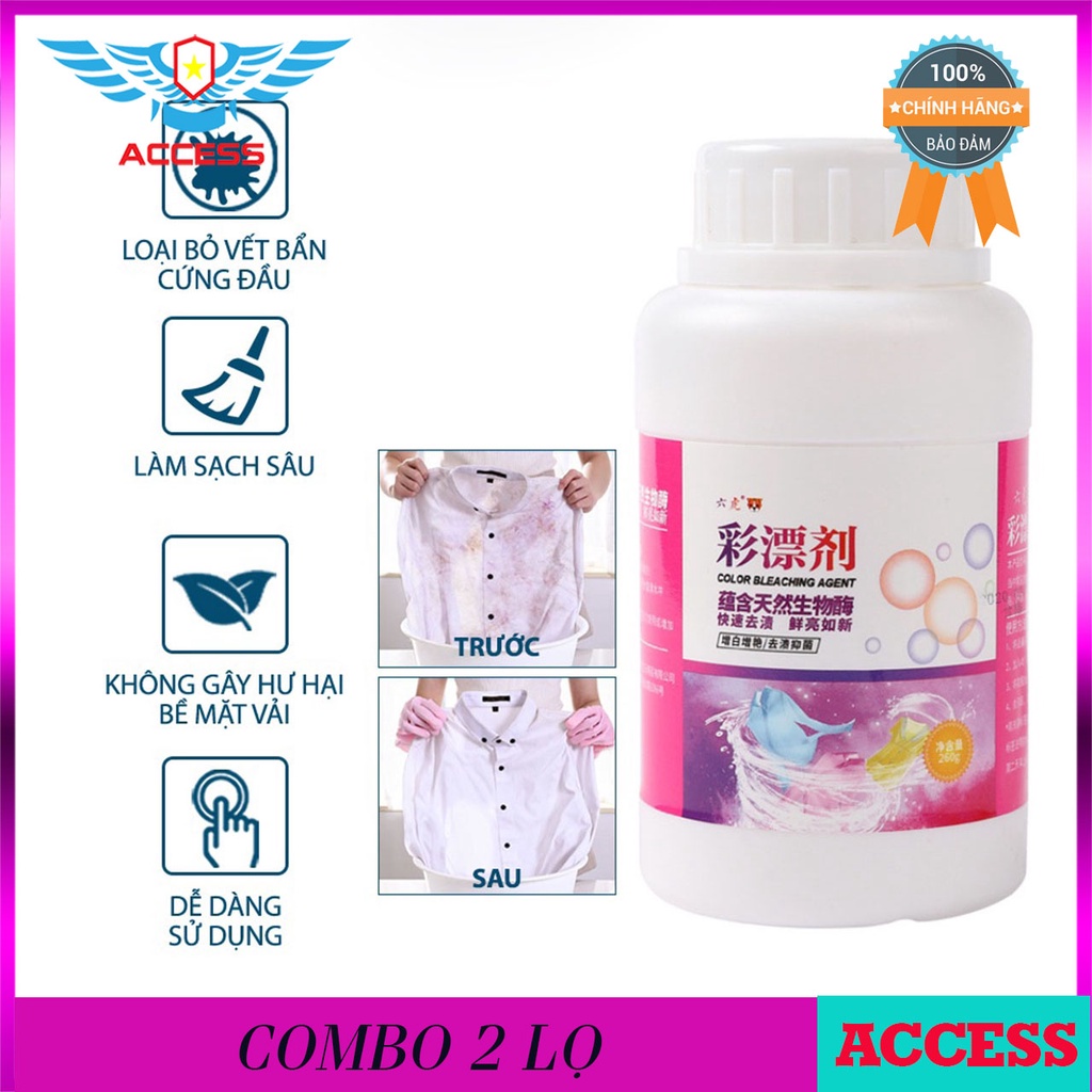 Thuốc Tẩy Trắng Quần Áo - Tẩy Trắng Quần Áo - Gói Bột Giặt Xóa Mốc Ố Vàng, Javen Làm Sạch Vải ACCESS-SHOP