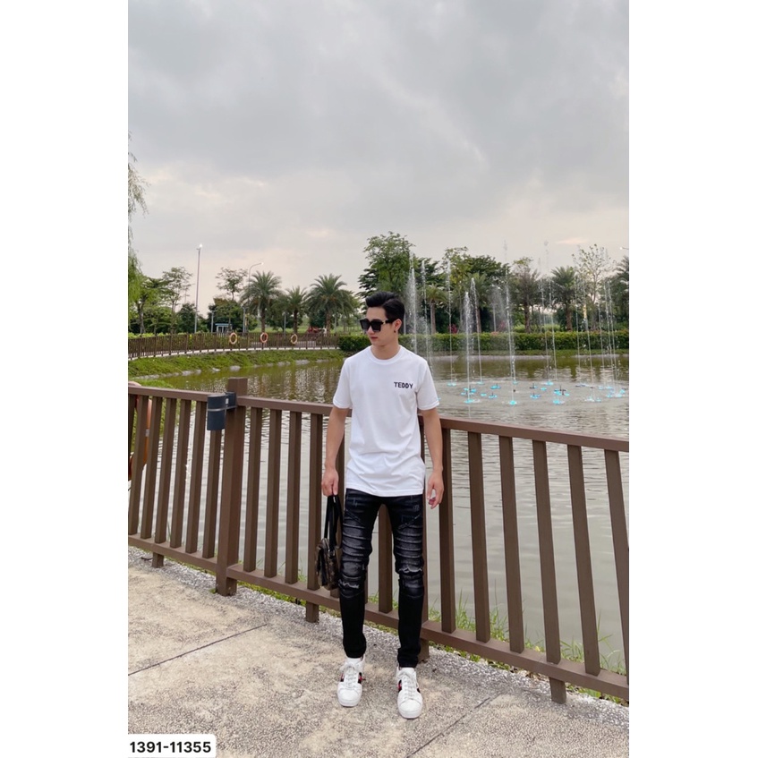 Áo Thun In Chữ NICOLAS Kèm Hình Cổ Tròn,Chất Thun Cotton Dày Dặn Form Rông Unisex Thoáng mát Thấm Hút Mồ Hôi