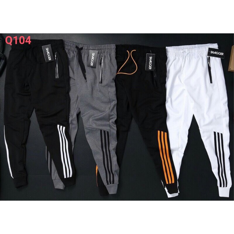 Quần jogger thể thao nam vải thun nỉ dây kéo túi, co giãn, mềm mịn y ảnh - Hàng nhập khẩu