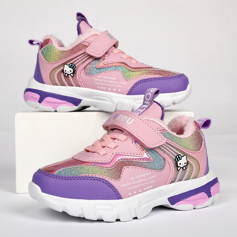 Giày Sneaker thời trang chống trượt hình mèo Hello Kitty cho bé gái